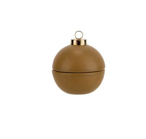 Kerstbal Open It And Find A Tl-holder Ca Mel 7x7xh7,5cm Rond Dolomiet  Cosy @ Home