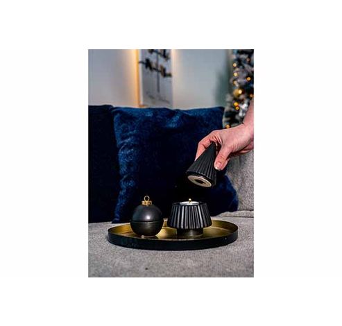 Boule Noel Open It And Find A Tl-holder Noir 7x7xh7,5cm Rond Dolomite  Cosy @ Home