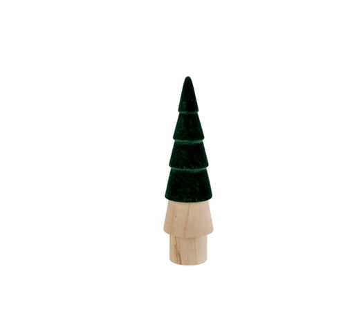 Arbre De Noël Top Colored Vert Fonce 8,6 X8,6xh33,4cm Rond Bois  Cosy @ Home