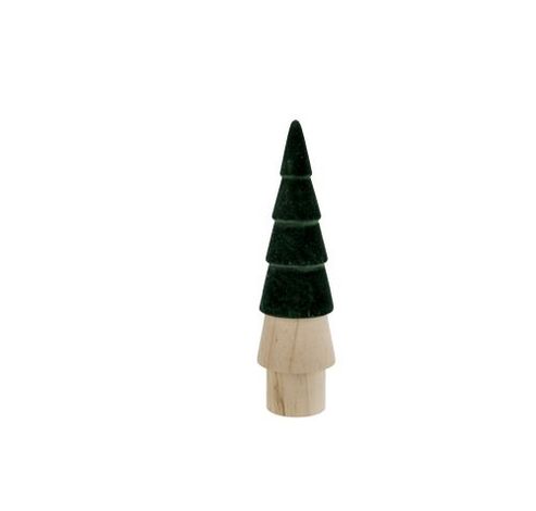 Arbre De Noël Top Colored Vert Fonce 8,6 X8,6xh33,4cm Rond Bois  Cosy @ Home