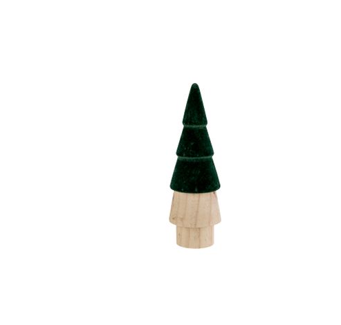 Arbre De Noël Top Colored Vert Fonce 7,5 X7,5xh22,5cm Rond Bois  Cosy @ Home