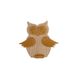 Cosy @ Home Uil Wood Camel 15,5x3,1xh14,4cm Rond Dol Omiet