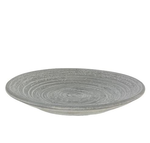 Coupe Striped Gris 30x30xh4cm Rond Gres   Cosy @ Home