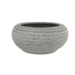 Cosy @ Home SCHAAL STRIPED GRIJS 25X25XH12CM ROND AA 