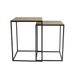 Bijzettafel Set2 Brushed Goud 48x48xh53c M Kubus Aluminium 36x36x48cm 