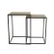 Bijzettafel Set2 Brushed Goud 48x48xh53c M Kubus Aluminium 36x36x48cm 