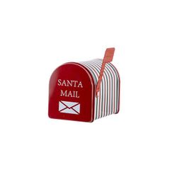 Cosy @ Home Boite Aux Lettres Box Santa Mail Rouge 1 3,3x8xh9,5cm Metal 