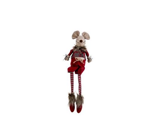 FIGUUR MOUSE BOY BORDEAUX 18X12XH55CM TE  Cosy @ Home