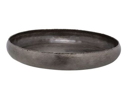 Coupe Brushed Noir 43x43xh5,5cm Rond Alu Minium