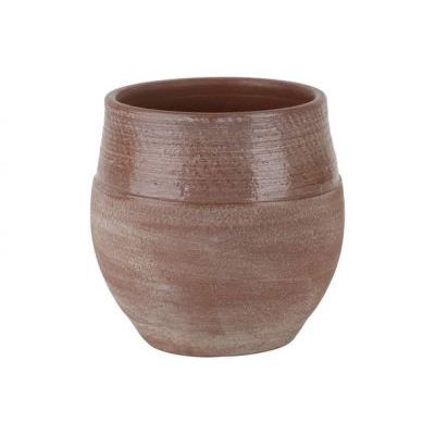 Bloempot Cara Top Glazed Oud Roze 17x17x H17cm Rond Aardewerk  Cosy @ Home