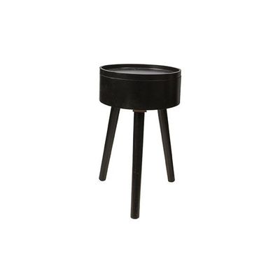 Table D'appoint Noir 30x30xh48cm Bois   Cosy @ Home