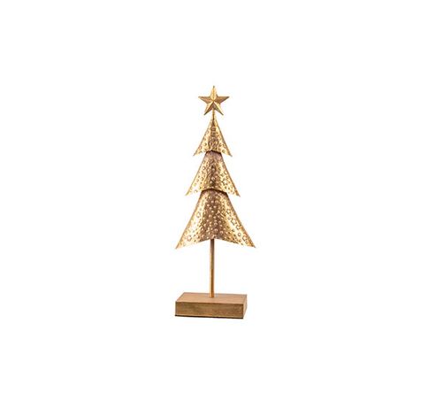 Arbre De Noël On Foot Dore 19x11xh51cm M Etal  Cosy @ Home