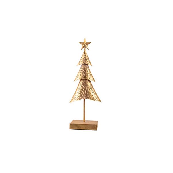 Kerstboom On Foot Goud 19x11xh51cm Metaa L 