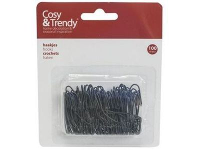 Haakjes Set100 Standaard Zwart 