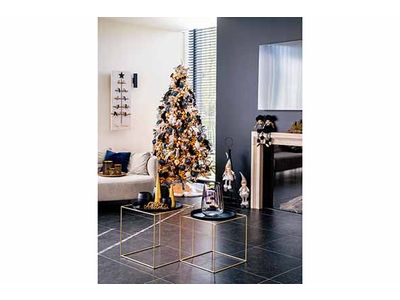 Bijzettafel Set2 Mat Zwart 41x41xh 42cm 46.5x46.5xh47cm Metaal