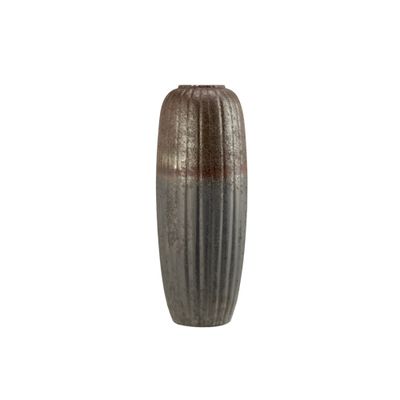 Vase Reactive Copper Anthracite 15x15xh4 0cm Rond Gres  Cosy @ Home