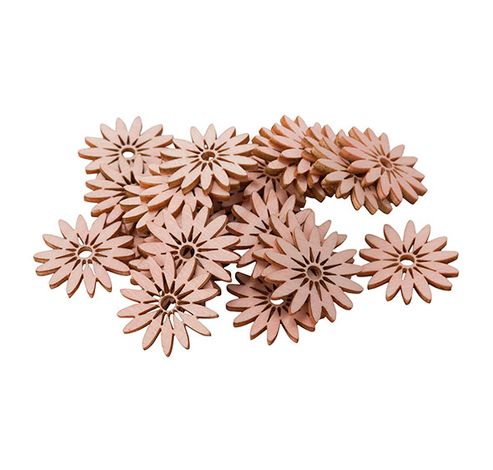 Strooideco Set24 Daisies Roze 3cm Hout   Cosy @ Home