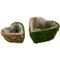 Mand Set2 Rattan-grass 16x16x9cm Natuur 23x23xh11cm Hart 