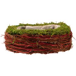 Mand Rattan-grass  Natuur 27x19xh9cm Ova Al 