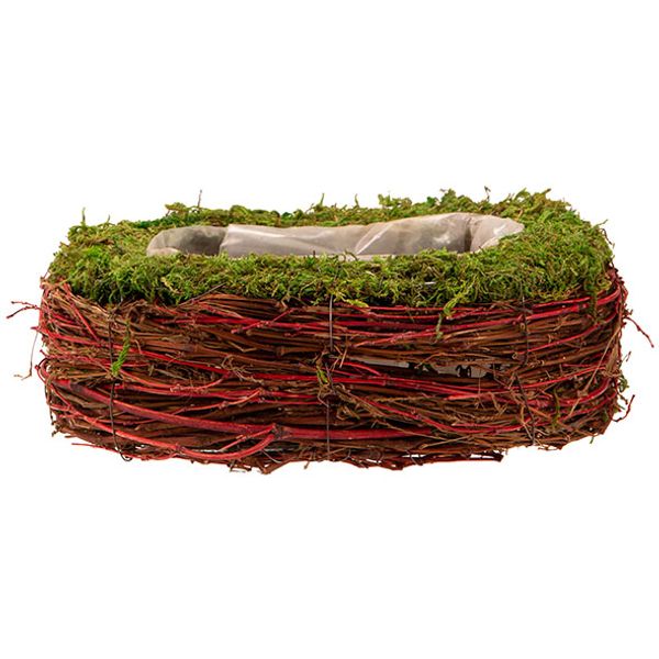 Mand Rattan-grass  Natuur 27x19xh9cm Ova Al 