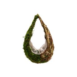 Mand Drop Rattan-grass  Natuur 24x17xh38 Cm Langwerpig 