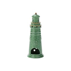 Cosy @ Home Vuurtoren-phare-lighthouse Groen 9,2x9,2 Xh24,5cm Rond Dolomiet 