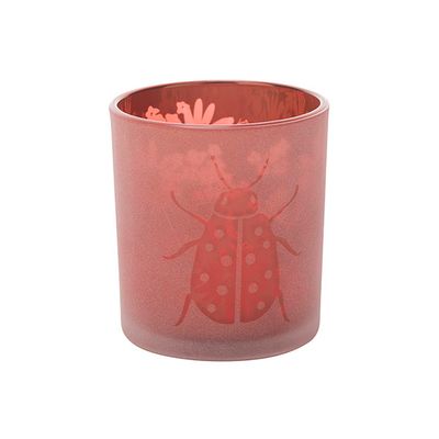 Theelichthouder Cococinelle Roze 7x7xh8c M Glas  Cosy @ Home