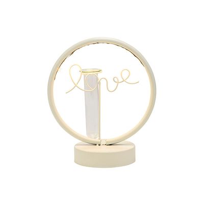 Cercle Love Led Light 2aabat Not Incl Gl Ass Tube Blanc 19x10,5xh21,5cm Rond Met  Cosy @ Home