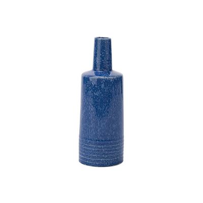 Vase Bleu 6,3x3xh17,3cm Rond Conique Cer Amique  Cosy @ Home