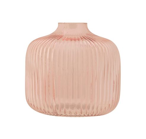 Vase Stripes Rose Pale 11,2x11,2xh10,4cm  Rond Verre  Cosy @ Home