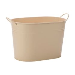 Cosy @ Home Seau A Glace 2 Handles Creme 40x34xh25,7 Cm Ovale Metal 