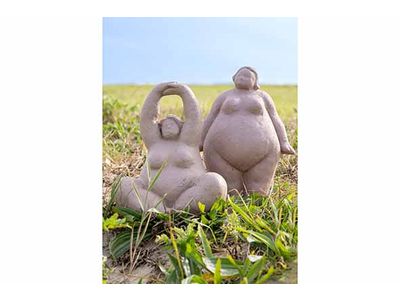 Beeld Venus Terracotta 20x14xh23,5cm Res In