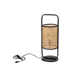 Cosy @ Home Lamp Reed Nature Zwart 30x30xh92cm Rondmetaal 