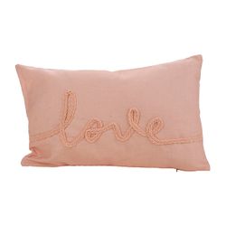 Cosy @ Home Kussen Love Roze 30x50xh10cm Polyester  