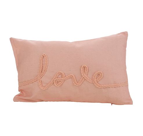 Kussen Love Roze 30x50xh10cm Polyester   Cosy @ Home