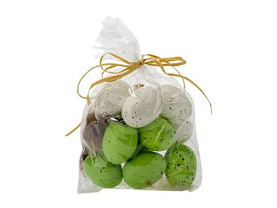 Paasei Set12 Mix Groen 5cm Kunststof 