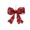 Hanger Strik Glitter Rood 12x10cm K Unststof 