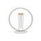 Cirkel Glass Tube 3,5x12cm Wit 19x10,5xh 21,5cm Rond Metaal 