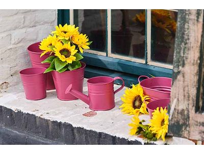 Bloempot Urban Roze 16x11,5xh14cm Rond C Onisch Metaal