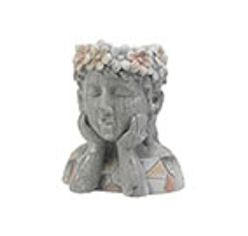 Fille Planter Mosaic Gris 25x19,5xh 27,5cm Autre Magnesium  Cosy @ Home