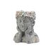 Cosy @ Home Meisje Planter Mosaic Grijs 25x19,5 Xh27,5cm Andere Magnesium