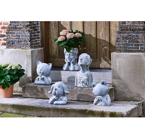 Fille Planter Mosaic Gris 25x19,5xh 27,5cm Autre Magnesium  Cosy @ Home