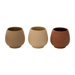 Cosy @ Home Bloempot 3ass Terracotta 18,8x12,5xh14,5cm Keramiek 