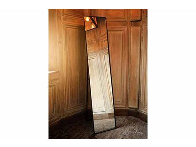 Spiegel Standing Zwart 35x4xh170cm Recht Hoek Metaal