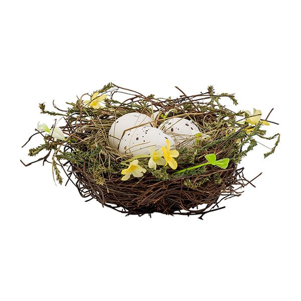 Nest X3 Eggs Flower Mix Groen 23x23xh9cm  Rond Kunststof 