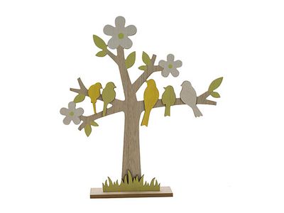 Boom Birds Pastel Natuur 40x7xh43cm Hout 