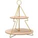 Cosy @ Home Etagere Circle Goud 37x37xh46,5cm Hout 