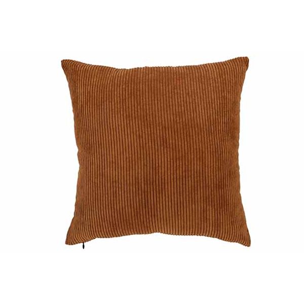 Kussen Corduroy Bruin 45x45xh15cm Polyes Ter 