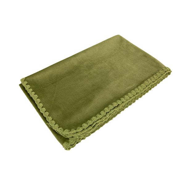 Tafelloper Velvet Groen 40x140cm Polyest Er 