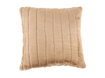Kussen Soft Ribble Beige 45x45xh15cm Pol Yester
